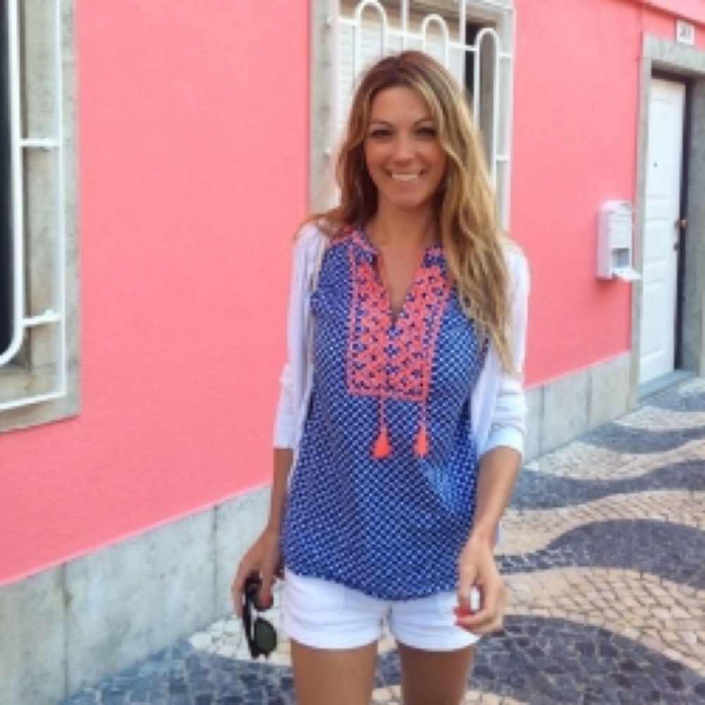 J.Crew embroidered peasant top tunic